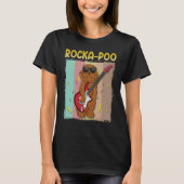 Cockapoo Rockstar Rocka Poo Dog Blues Master T-shirt (Voorkant)
