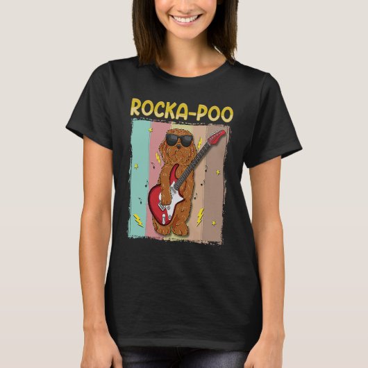 Cockapoo Rockstar Rocka Poo Dog  Blues Master T-shirt (Voorkant)
