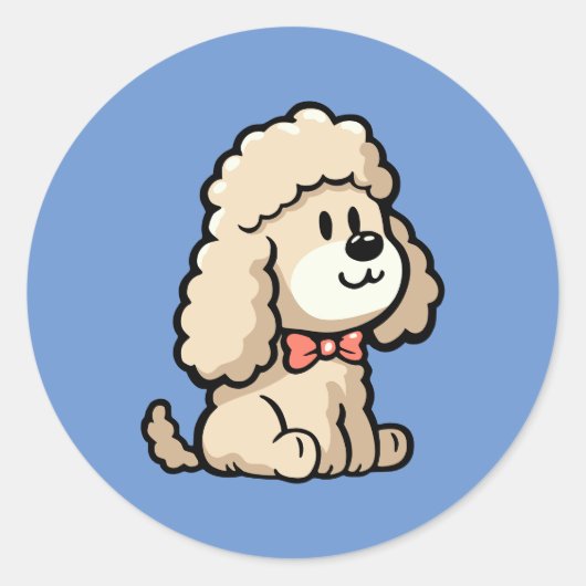 Cockapoo Ronde Sticker (Voorkant)