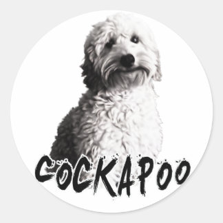 Cockapoo Ronde Sticker