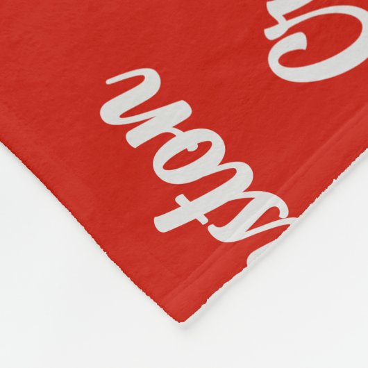 Cockapoo Santa Dog met aangepaste naam Kerstmis Fleece Deken (Hoek)