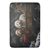 Cockapoo Snowy Sleigh Kerst Decor Badmat (Voorkant Verticaal)