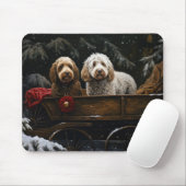 Cockapoo Snowy Sleigh Kerst Decor Muismat (Met muis)