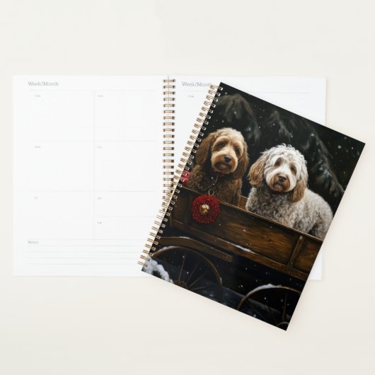 Cockapoo Snowy Sleigh Kerst Decor Planner (Display)