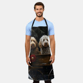 Cockapoo Snowy Sleigh Kerst Decor Schort (Gedragen)