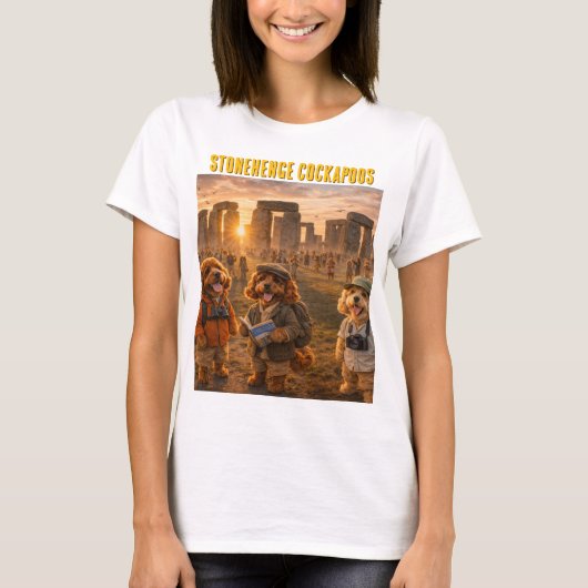 Cockapoo Stonehenge T-shirt Cadeau drôle pour les (Devant)