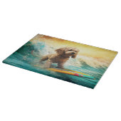Cockapoo strand surfen schilderij snijplank (Hoek)