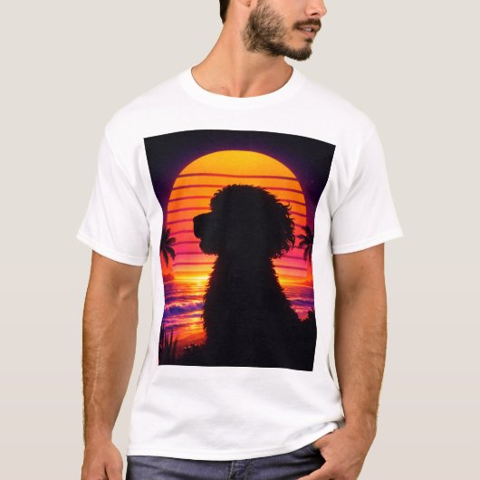 Cockapoo T-shirt - Retro Cockapoo-hondenliefhebber (Voorkant)