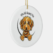Cockapoo Tan IAAM Keramisch Ornament (Rechts)