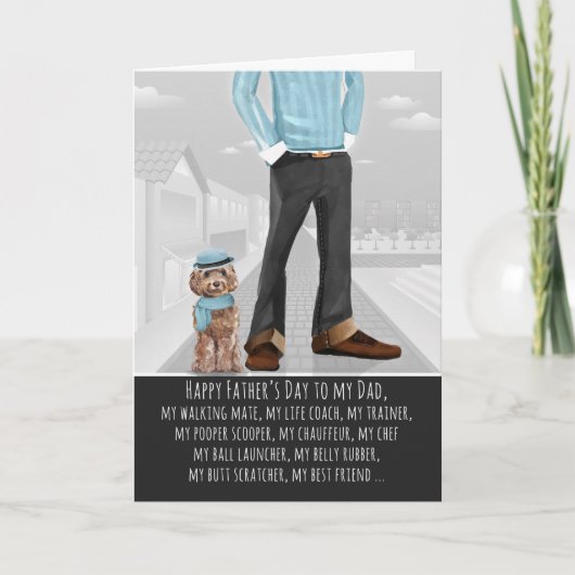 Cockapoo uit de Dog-Vaderdag Kaart (Voorkant)