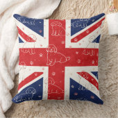 Cockapoo UK Gift | Union Jack Dog Cushion Kussen (Deken)