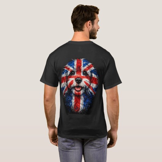 Cockapoo Union jack cool t-shirt (Dos entier)