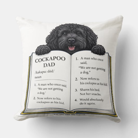 Cockapoo-vader definitie cadeau kussen (Voorkant)