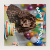 Cockapoo verjaardagsfeestje legpuzzel (Horizontaal)
