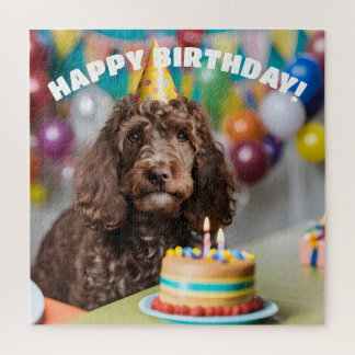 Cockapoo verjaardagsfeestje legpuzzel