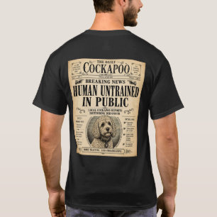 Cockapoo Vintage Krant Grappige T-Shirt