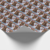 Cockapoo Winter Wonderland Kerstvreugde Cadeaupapier (Hoek)