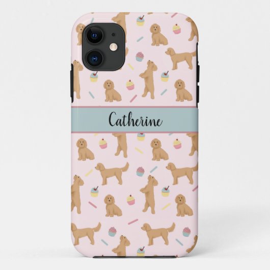 Cockapoos en Cupcakes Hoesje-Mate iPhone Case (Achterkant)