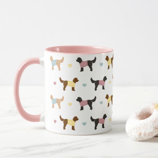 Cockapos et coeurs Mug (Avec donut)