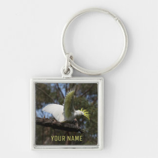 Cockatau Bird Parrot Spreading Wings Australia Sleutelhanger