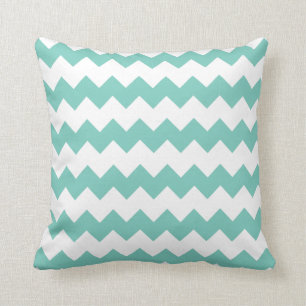 Cockatau Turquoise Block Chevron Pillow Kussen