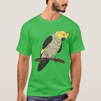 Cockatiel Bird op een tak Vogels Lover Design Vint T-shirt
