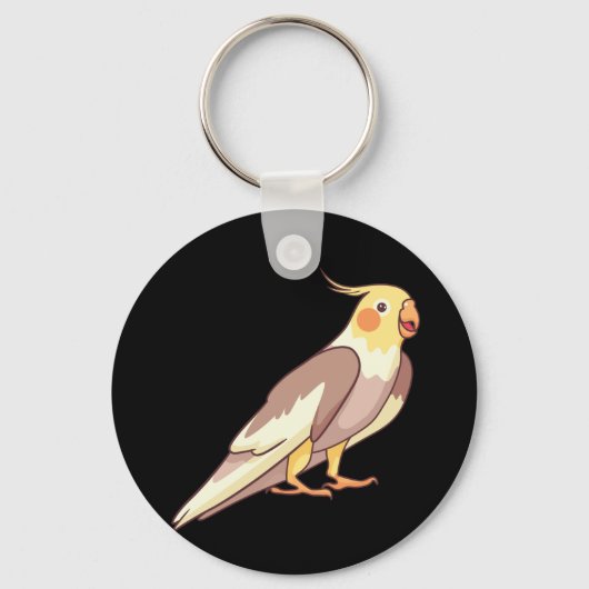 Cockatiel Bird Parrot Sleutelhanger (Voorkant)