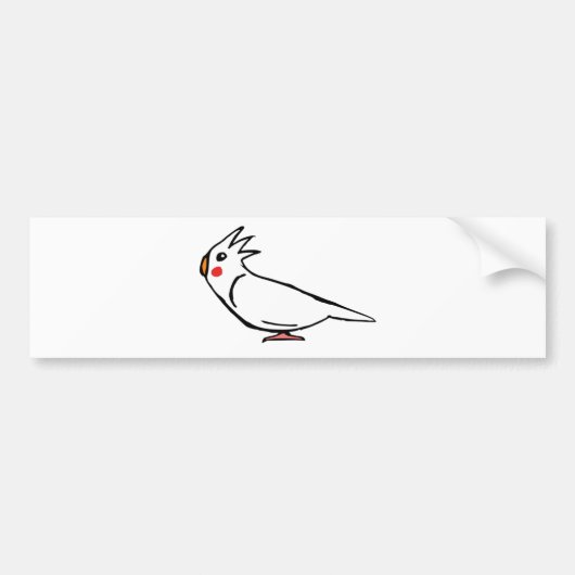 Cockatiel Bumpersticker (Voorkant)