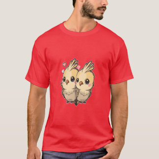 Cockatiel Cockatiels Heart Parrot Birds T-shirt