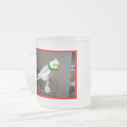 Cockatiel de Noël Mug Frosty (Devant gauche)