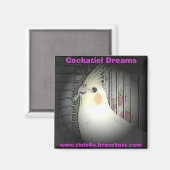 Cockatiel Dreams magneet (Voorkant / Achterkant)
