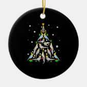 Cockatiel kerstboom Funny Cockatiel Bird Chri Keramisch Ornament (Voorkant)