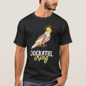 Cockatiel King Crown Cockatau Bird Owner Parrot P T-shirt (Voorkant)