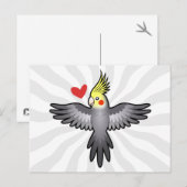 Cockatiel Love Briefkaart (Voorkant / Achterkant)