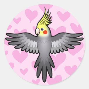 Cockatiel Love Ronde Sticker