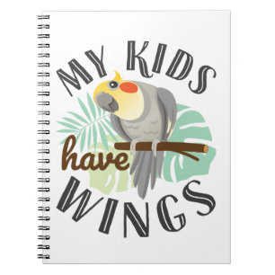 Cockatiel mama Papa Pet Bird Mijn Kinderen hebben Notitieboek