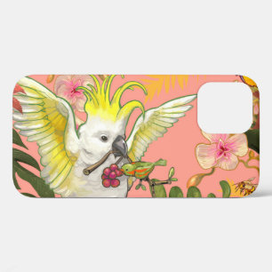 Cockatiel op roze iPhone 12 hoesje