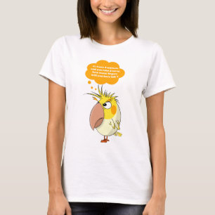 Cockatiel papegaai Kijk uit voor je vingers! T-shirt
