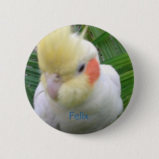 Cockatiel Ronde Button 5,7 Cm (Voorkant)