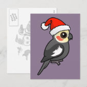 Cockatiel Santa Feestdagenkaart (Voorkant / Achterkant)