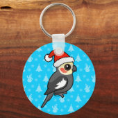 Cockatiel Santa Sleutelhanger (Voorkant)