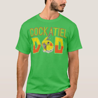 Cockatiel vader vader dag cadeau dier vogel retro t-shirt