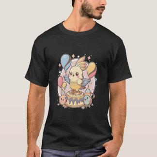 Cockatiel Verjaardag Papegaai Birdheme Party vrien T-shirt