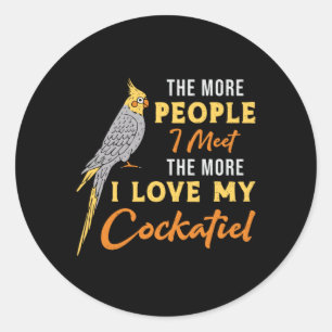 Cockatieleigenaars houden van Cockatielvogeltje Ronde Sticker