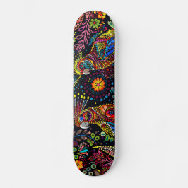 Cockatiels - Aboriginal stijl - Skateboard Deck