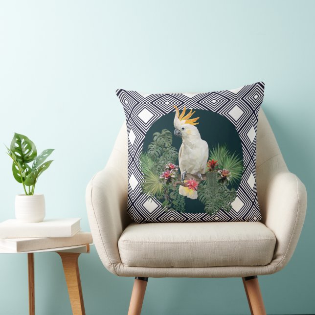 Cockato in Paradise Kussen (Stoel)