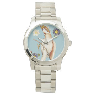 Cockatoenbloemen Horloge