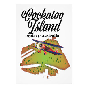 cockatoo-eiland Sydney Australië Foto Afdruk