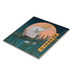 Cockatoo Japanse reisposter Tegeltje