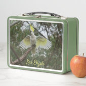 Cockatoo Parrot Oiseau Animal Green Métal Lunchbox (En situation)
